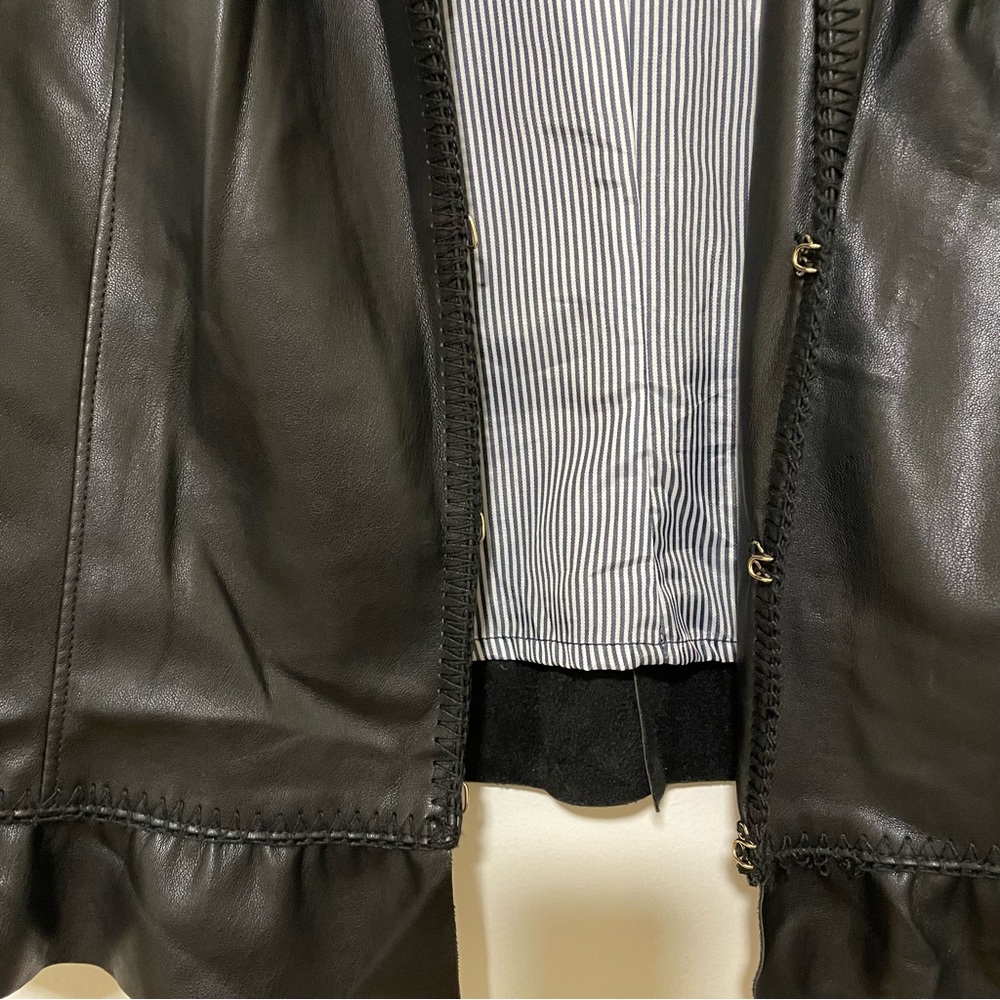 Tommy Hilfiger faux leather Women’s Black Jacket Size XL - Picture 4 of 4